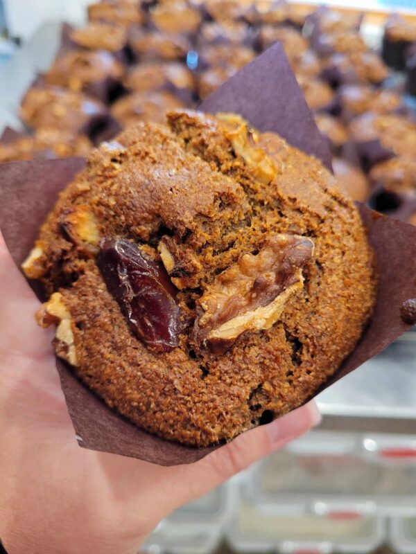 Muffins au son, dattes et noix - Boîte de 6