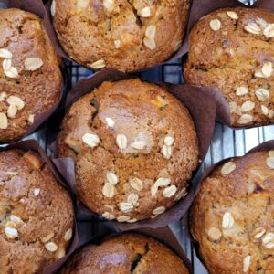 Muffins au son d'avoine et pommes
