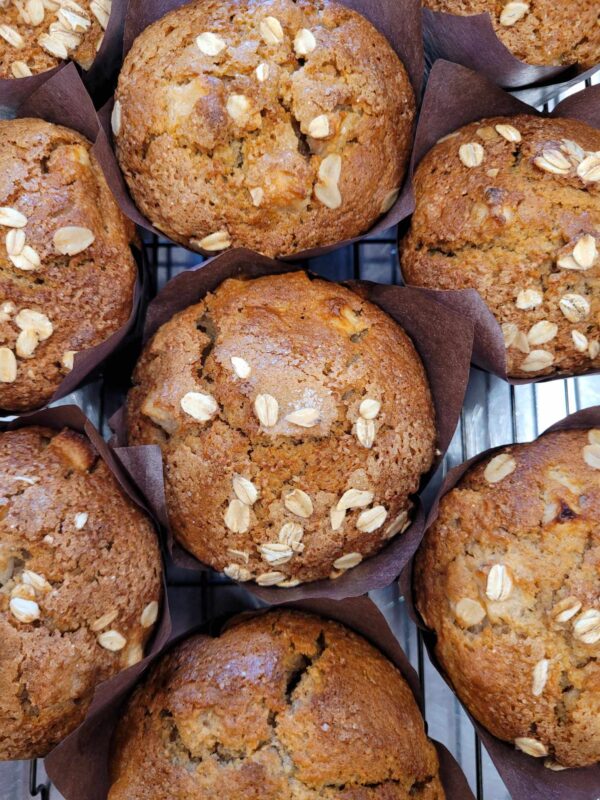 Muffins au son d'avoine et pommes