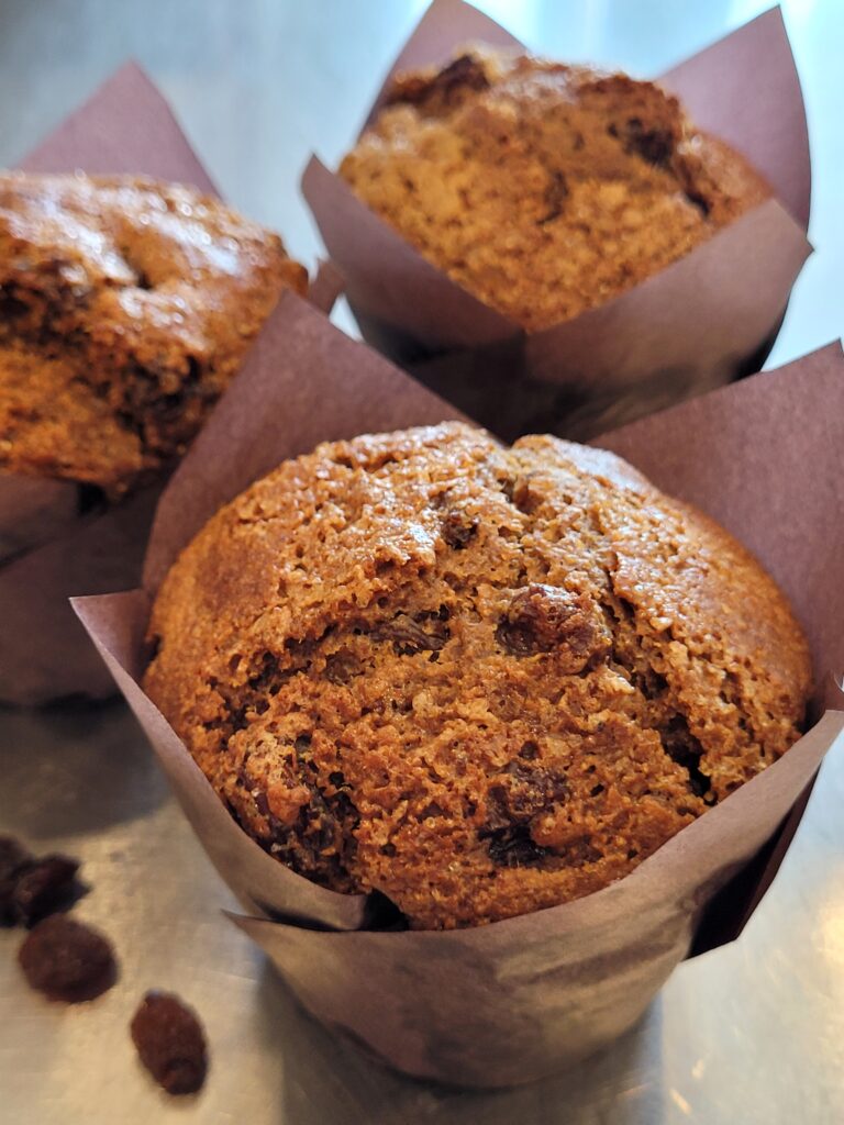 Muffins au son et raisins