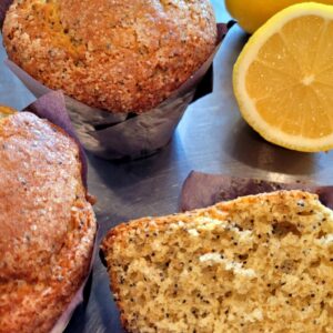 Muffins citron et pavot - 6 unités