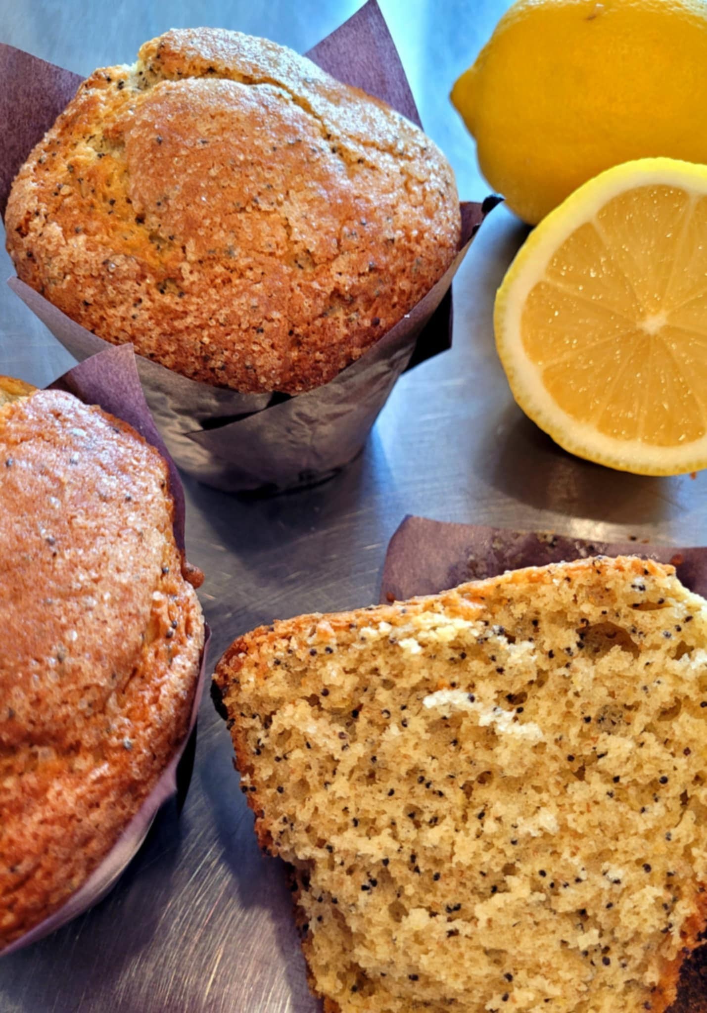 Muffins citron et pavot - 6 unités