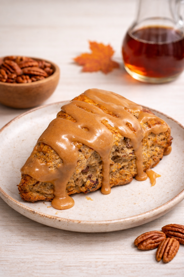 NOUVEAU - Scone rustique malté, érable & pacanes